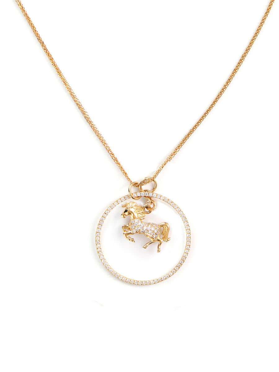 Shop the Best Gold Horse Chinese Zodiac Necklace: Unique & Custom