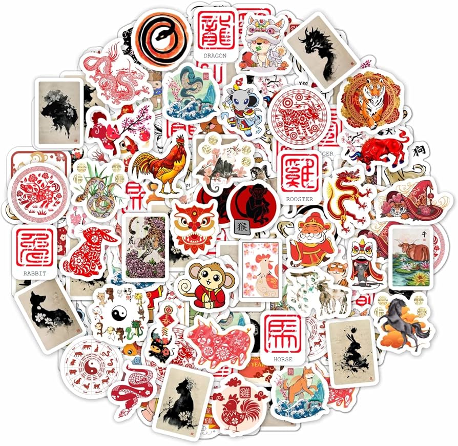 Chinese Zodiac Animal Stickers: Discover Your Zodiac Sign in Unique Designs