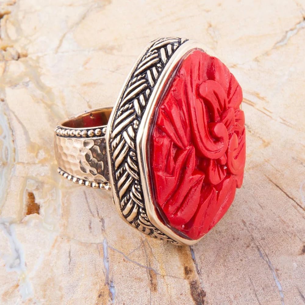 Cinnabar Ring: Stunning Red Gemstone Jewelry for Women