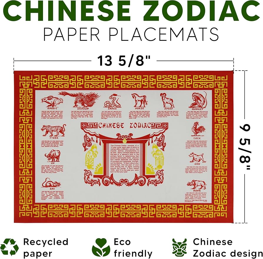 Personalized Chinese Zodiac Placemats: Add a Touch of Tradition