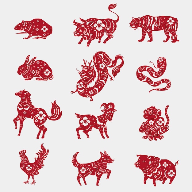 Chinese Zodiac Animal Stickers: Discover Your Zodiac Sign in Unique Designs