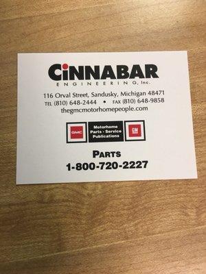 Cinnabar Engineering, Inc. in Sandusky: Top Parts Distributor for GMC Motorhomes