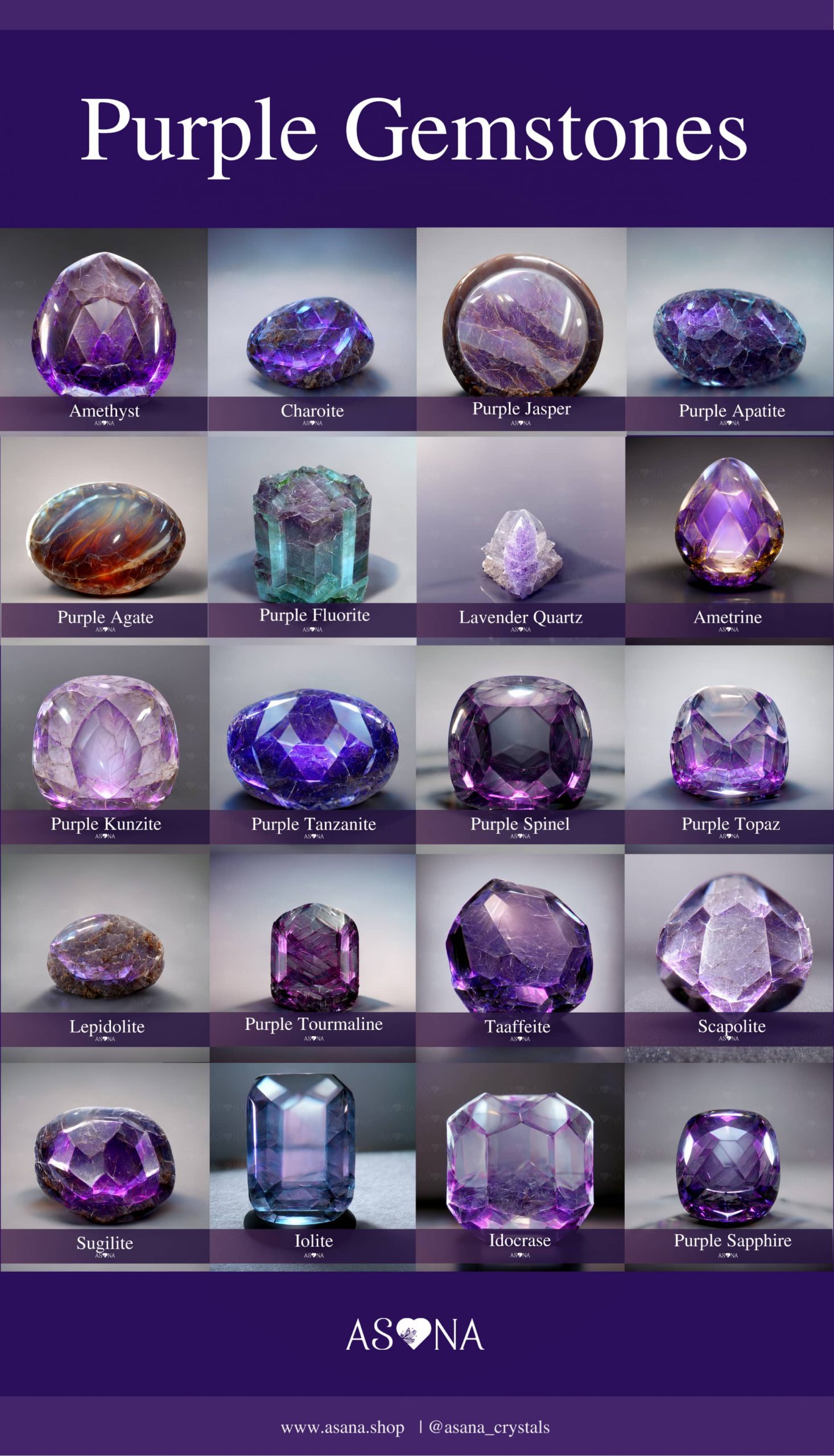 Top 16 Purple Crystals and Their Meanings: Amethyst, Tanzanite & More